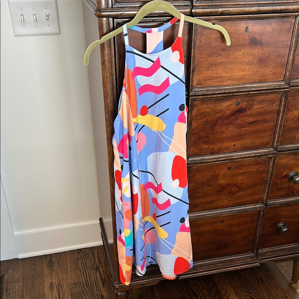 Crosby by Mollie Burch Colorful Abstract Sleeveless Dress